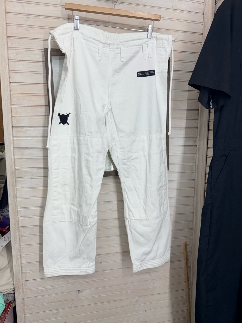 Men's White Drawstring Grappling Pants